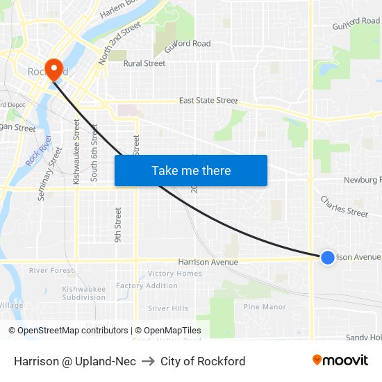 Harrison @ Upland-Nec to City of Rockford map