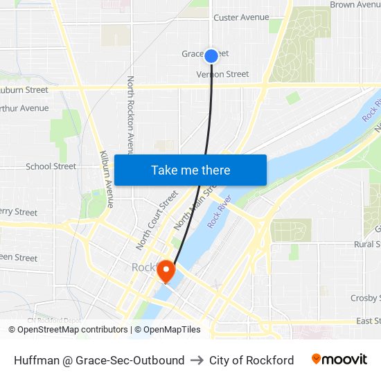 Huffman @ Grace-Sec-Outbound to City of Rockford map