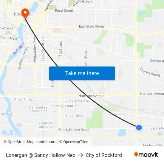 Lonergan @ Sandy Hollow-Nec to City of Rockford map