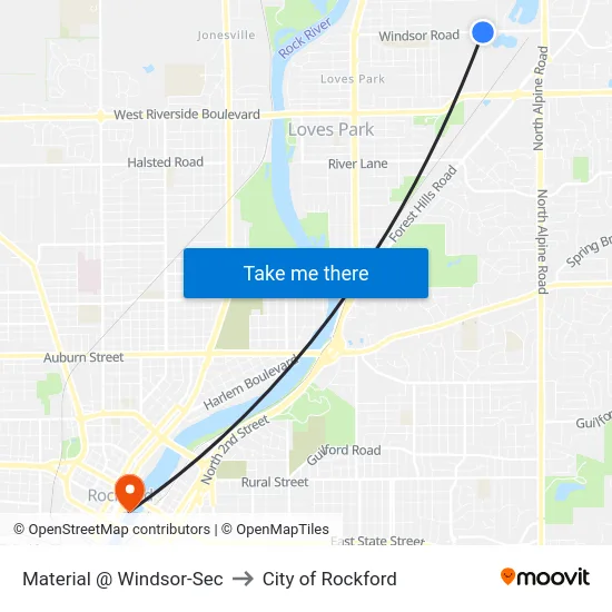 Material @ Windsor-Sec to City of Rockford map