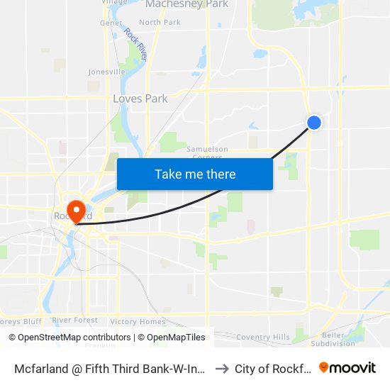 Mcfarland @ Fifth Third Bank-W-Inbound to City of Rockford map