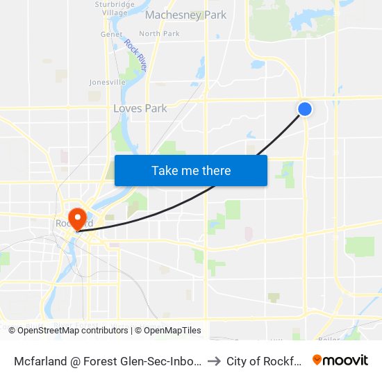 Mcfarland @ Forest Glen-Sec-Inbound to City of Rockford map