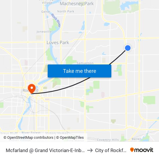 Mcfarland @ Grand Victorian-E-Inbound to City of Rockford map