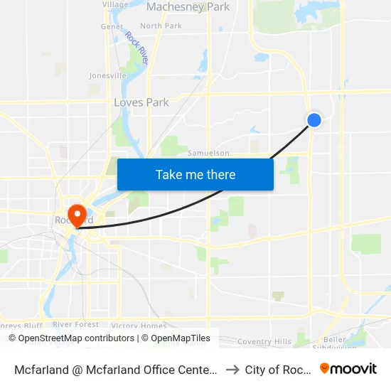Mcfarland @ Mcfarland Office Center-E-Inbound to City of Rockford map