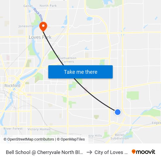 Bell School @ Cherryvale North Blvd-Nwc to City of Loves Park map