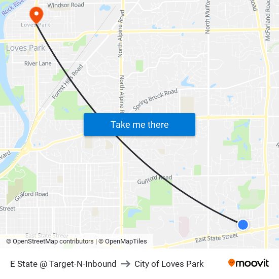 E State @ Target-N-Inbound to City of Loves Park map