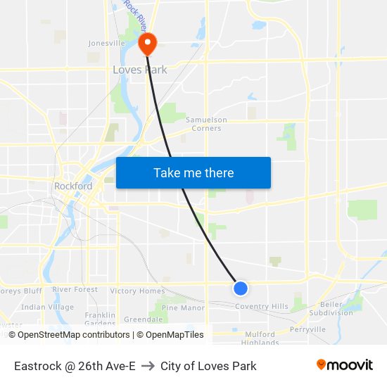 Eastrock @ 26th Ave-E to City of Loves Park map