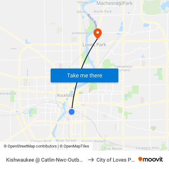 Kishwaukee @ Catlin-Nwc-Outbound to City of Loves Park map