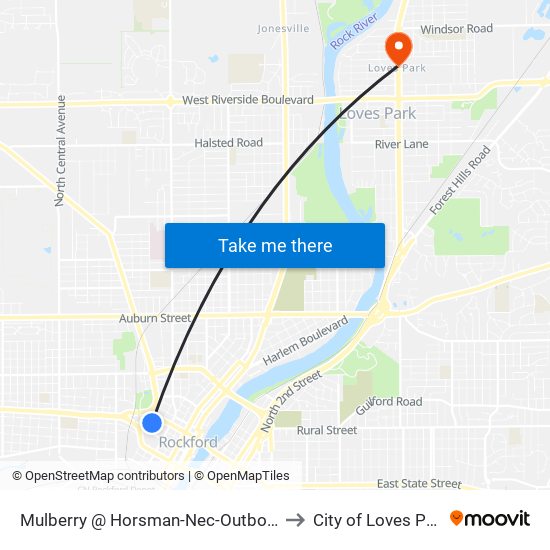 Mulberry @ Horsman-Nec-Outbound to City of Loves Park map