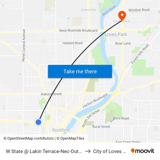 W State @ Lakin Terrace-Nec-Outbound to City of Loves Park map