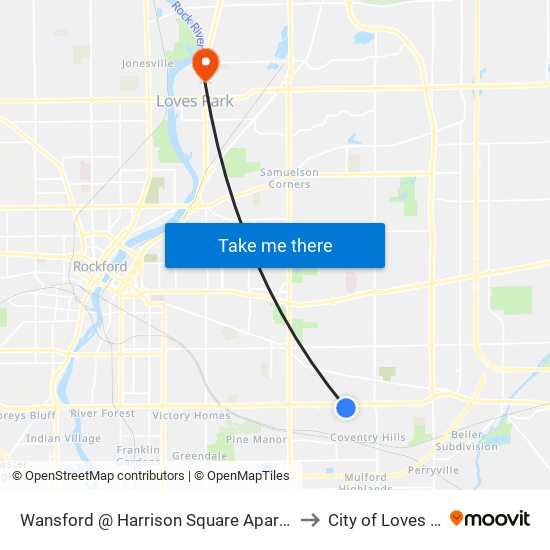 Wansford @ Harrison Square Apartments-S to City of Loves Park map