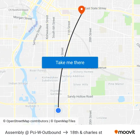 Assembly @ Pci-W-Outbound to 18th & charles st map