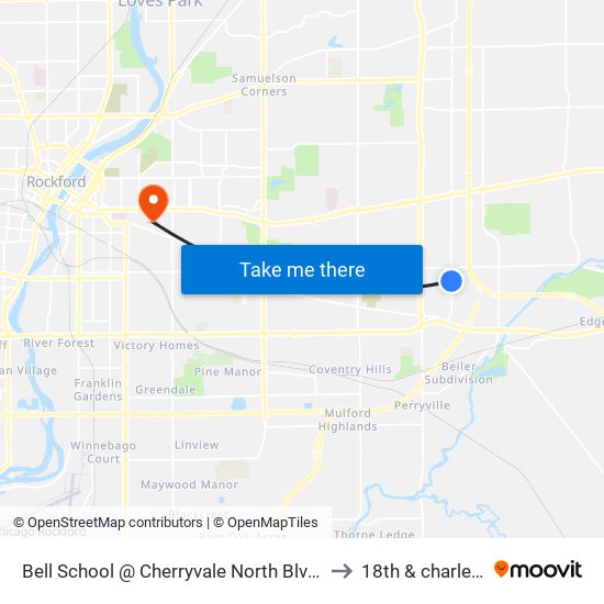 Bell School @ Cherryvale North Blvd-Nwc to 18th & charles st map