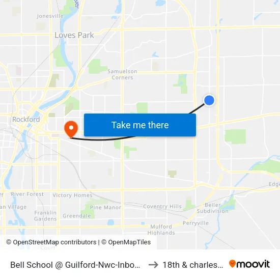 Bell School @ Guilford-Nwc-Inbound to 18th & charles st map