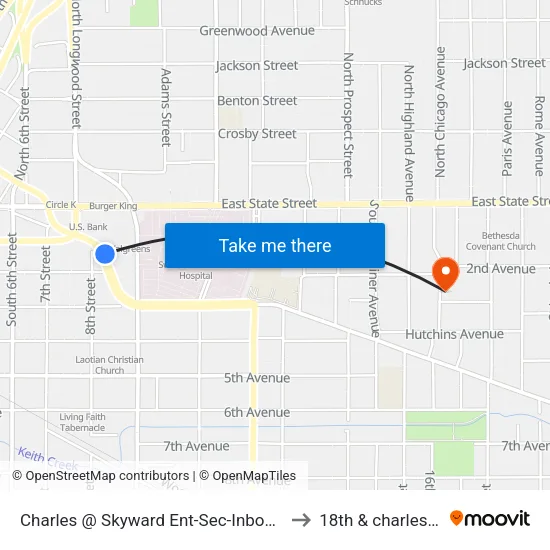 Charles @ Skyward Ent-Sec-Inbound to 18th & charles st map