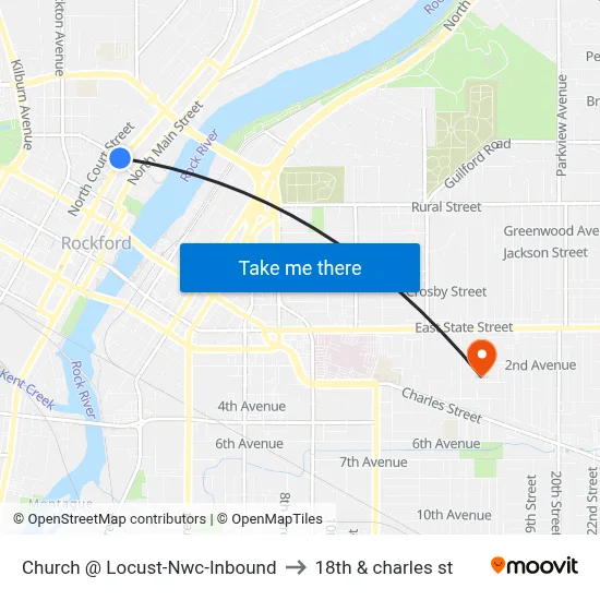 Church @ Locust-Nwc-Inbound to 18th & charles st map