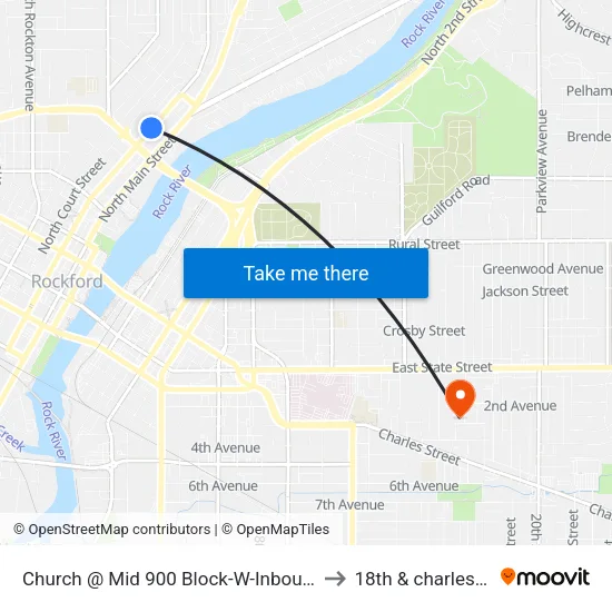 Church @ Mid 900 Block-W-Inbound to 18th & charles st map