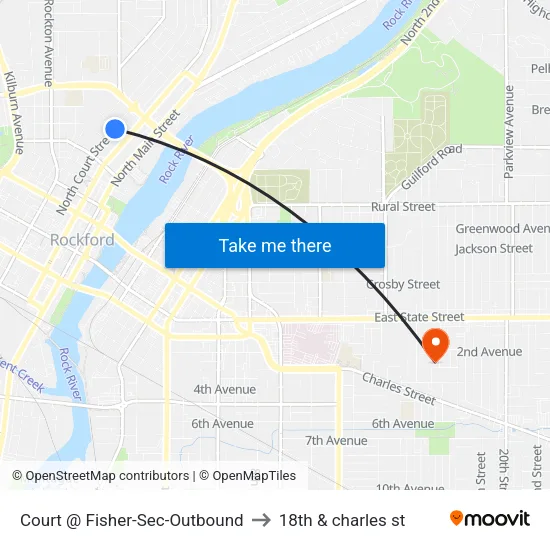 Court @ Fisher-Sec-Outbound to 18th & charles st map