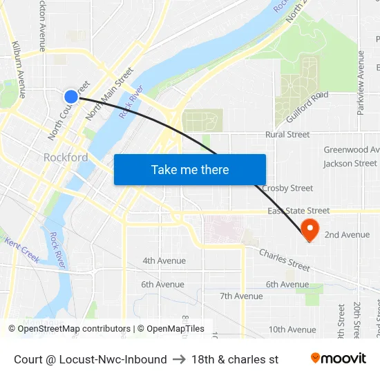 Court @ Locust-Nwc-Inbound to 18th & charles st map