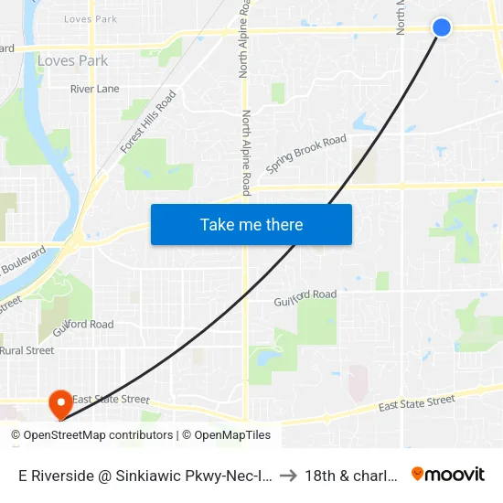E Riverside @ Sinkiawic Pkwy-Nec-Inbound to 18th & charles st map