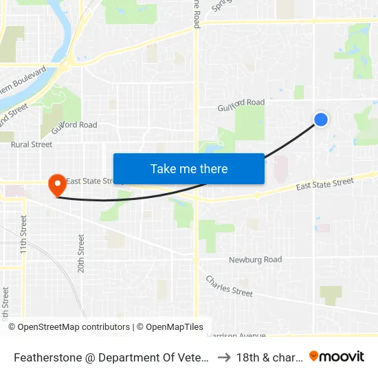 Featherstone @ Department Of Veteran Affairs-W to 18th & charles st map
