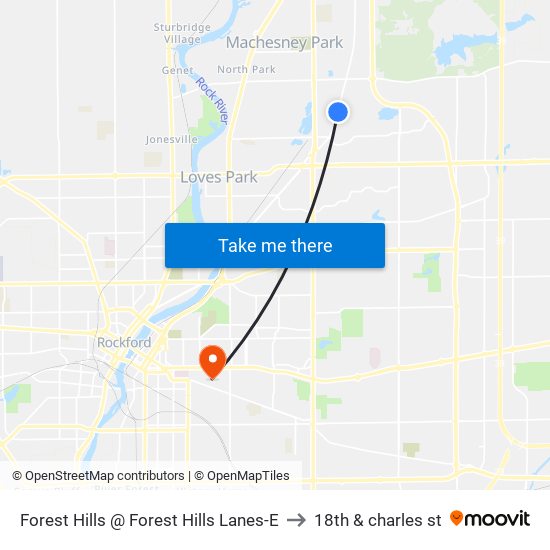 Forest Hills @ Forest Hills Lanes-E to 18th & charles st map