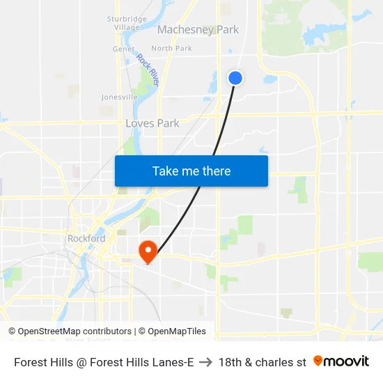 Forest Hills @ Forest Hills Lanes-E to 18th & charles st map
