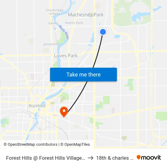 Forest Hills @ Forest Hills Village-E to 18th & charles st map