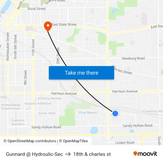 Gunnard @ Hydroulic-Sec to 18th & charles st map