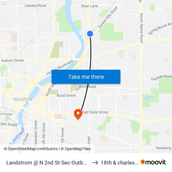 Landstrom @ N 2nd St-Sec-Outbound to 18th & charles st map