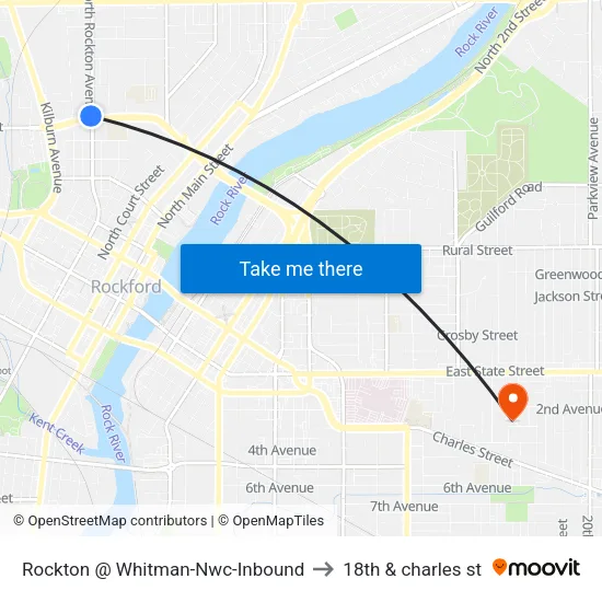 Rockton @ Whitman-Nwc-Inbound to 18th & charles st map