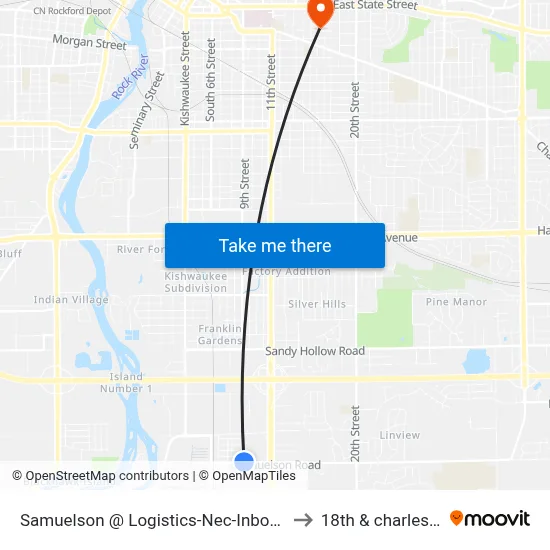 Samuelson @ Logistics-Nec-Inbound to 18th & charles st map