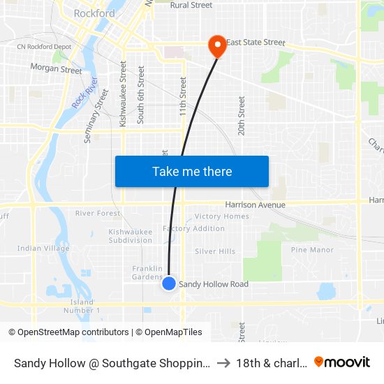 Sandy Hollow @ Southgate Shopping Center-S to 18th & charles st map