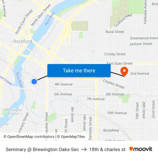Seminary @ Brewington Oaks-Sec to 18th & charles st map