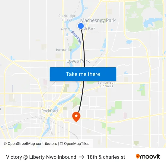 Victory @ Liberty-Nwc-Inbound to 18th & charles st map