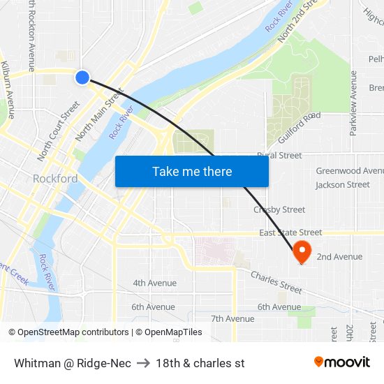 Whitman @ Ridge-Nec to 18th & charles st map