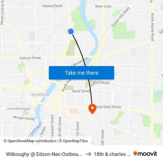 Wilboughy @ Edson-Nec-Outbound to 18th & charles st map