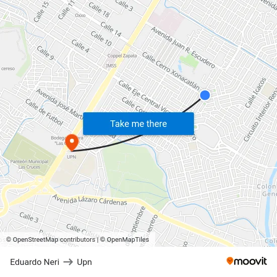 Eduardo Neri to Upn map