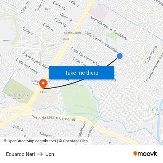 Eduardo Neri to Upn map
