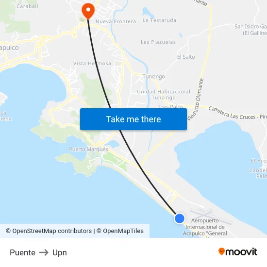 Puente to Upn map