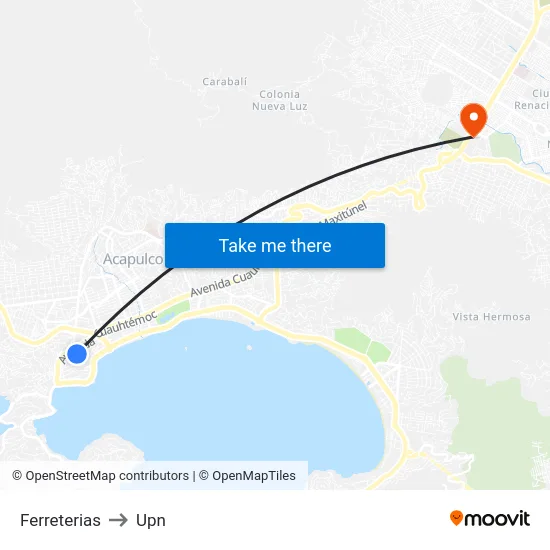 Ferreterias to Upn map