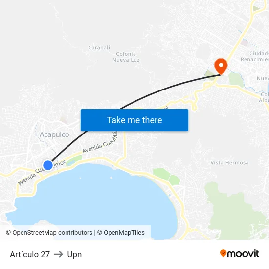 Artículo 27 to Upn map