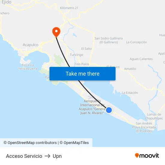 Acceso Servicio to Upn map