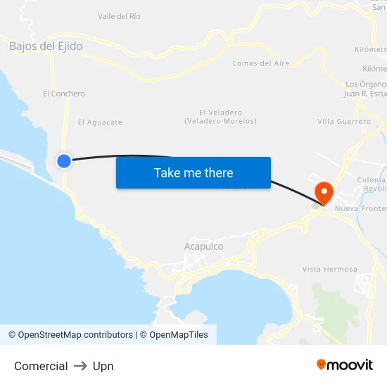 Comercial to Upn map