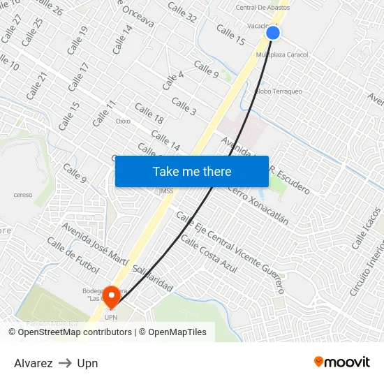 Alvarez to Upn map