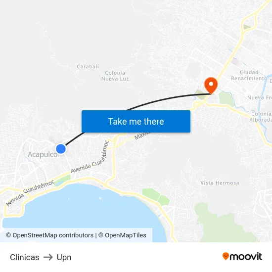 Clinicas to Upn map