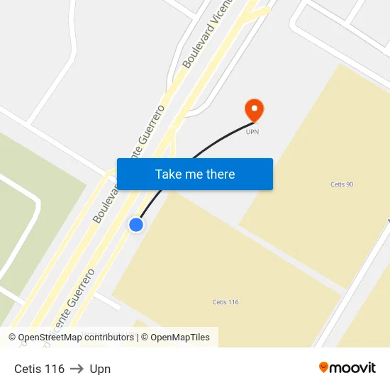 Cetis 116 to Upn map