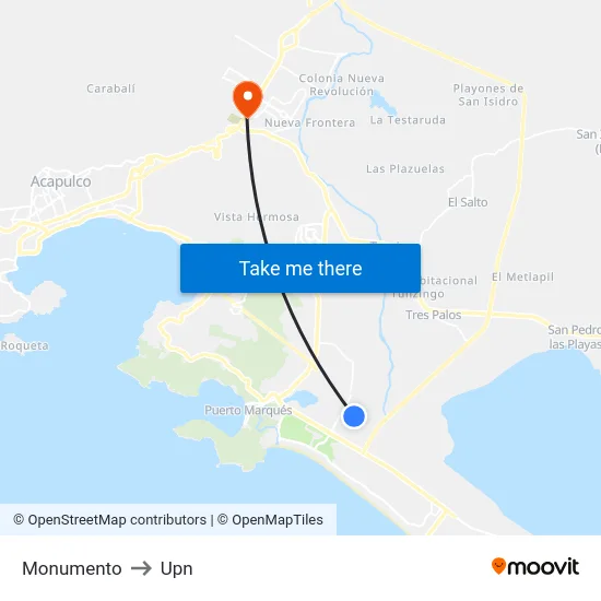 Monumento to Upn map