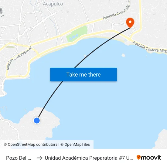 Pozo Del Rey to Unidad Académica Preparatoria #7 Uagro map