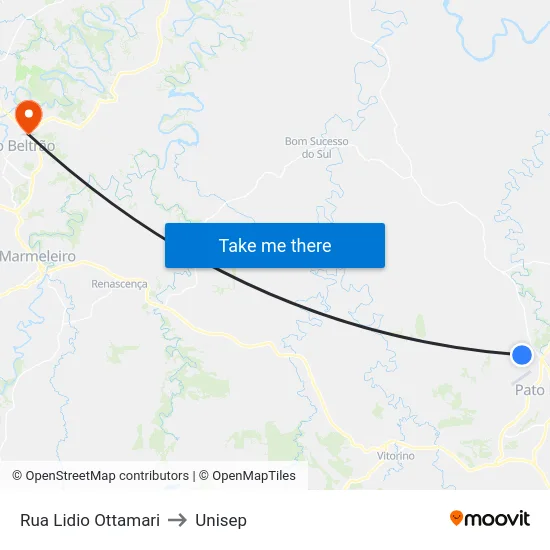 Rua Lidio Ottamari to Unisep map